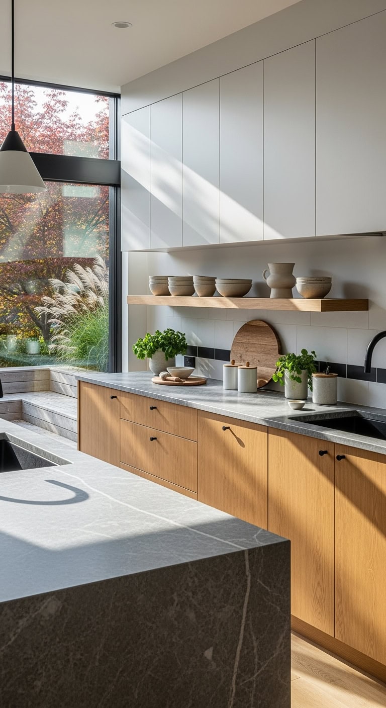 minimalist functional elegant japandi kitchen