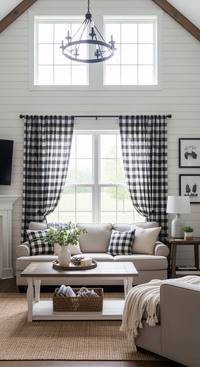 buffalo check shiplap farmhouse