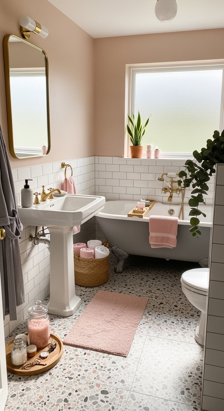 embrace the bold terrazzo floor