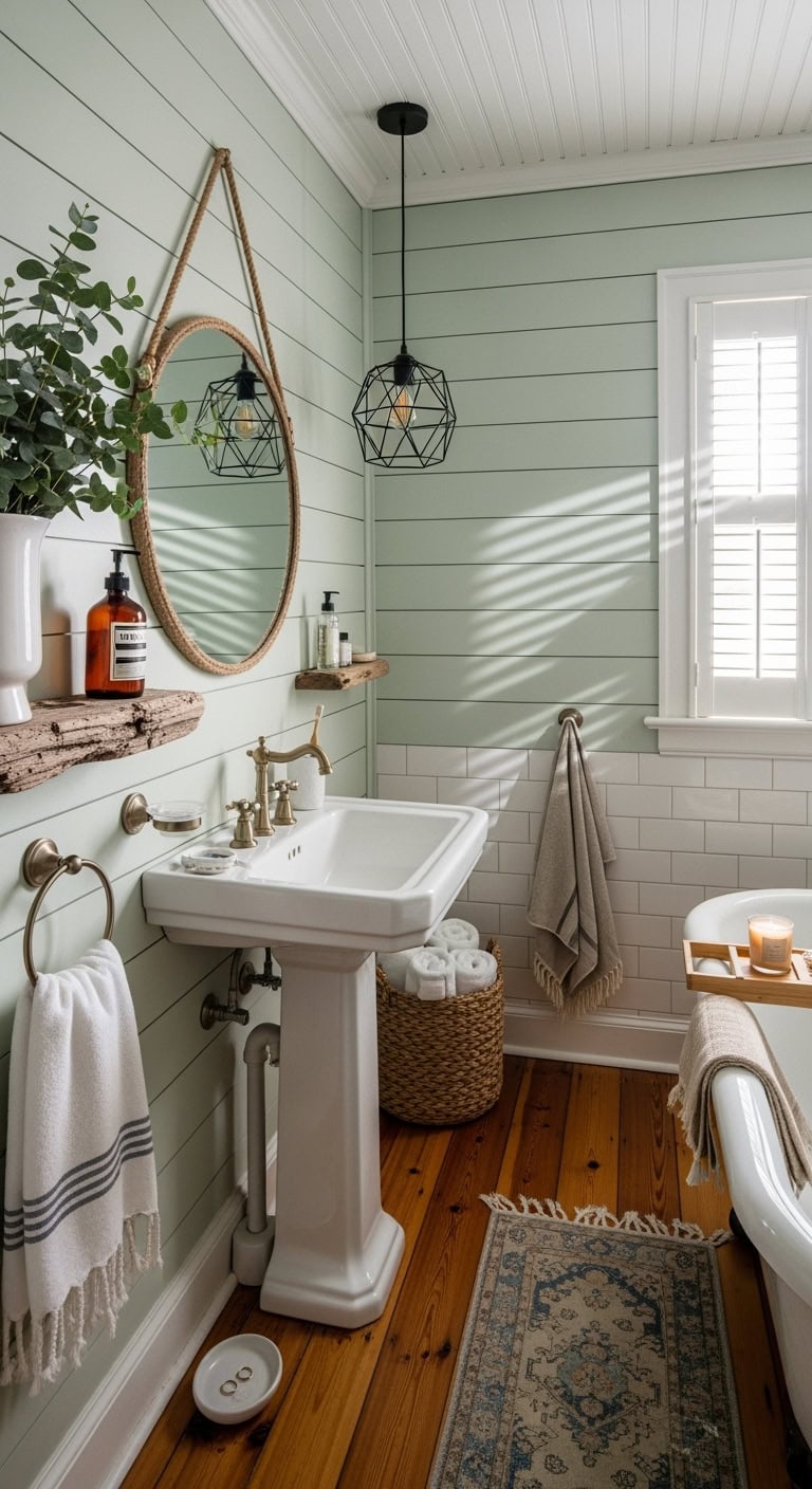 serene coastal farmhouse spa vibe