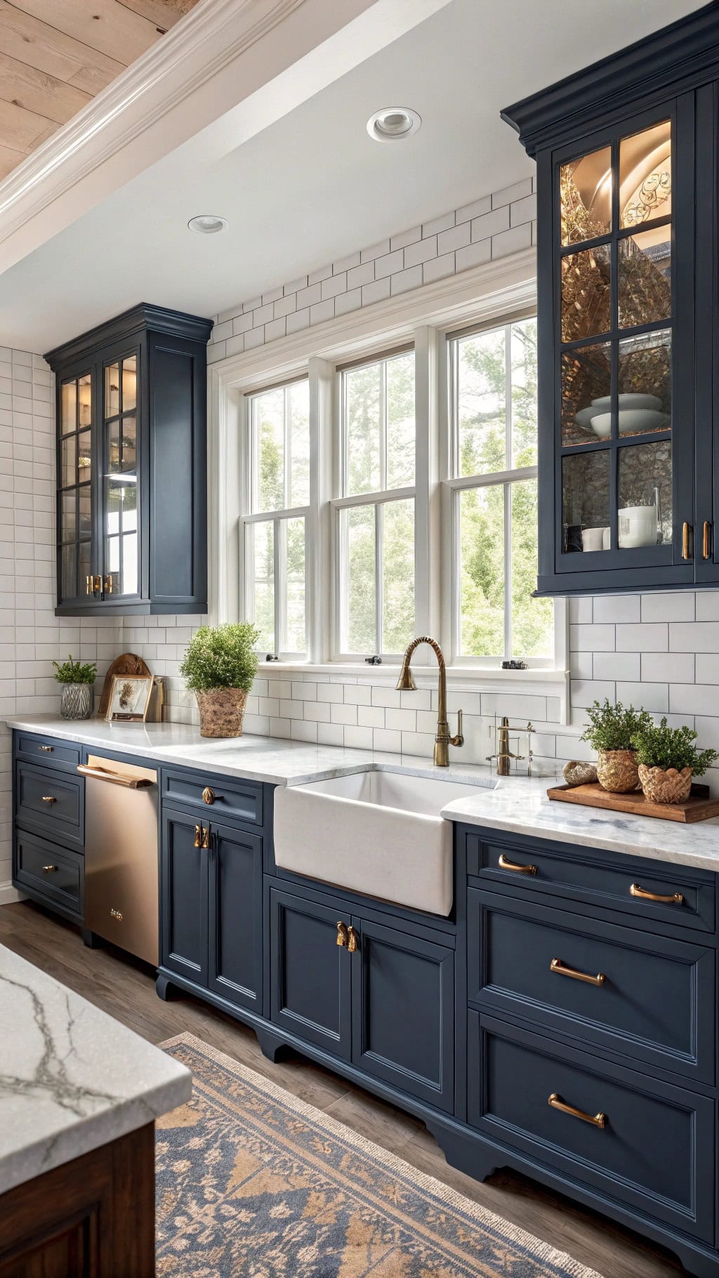 glazed cabinets for vintage charm