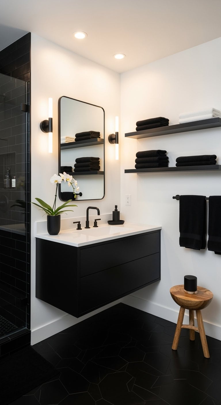 minimalist chic sophisticated understated bathroom