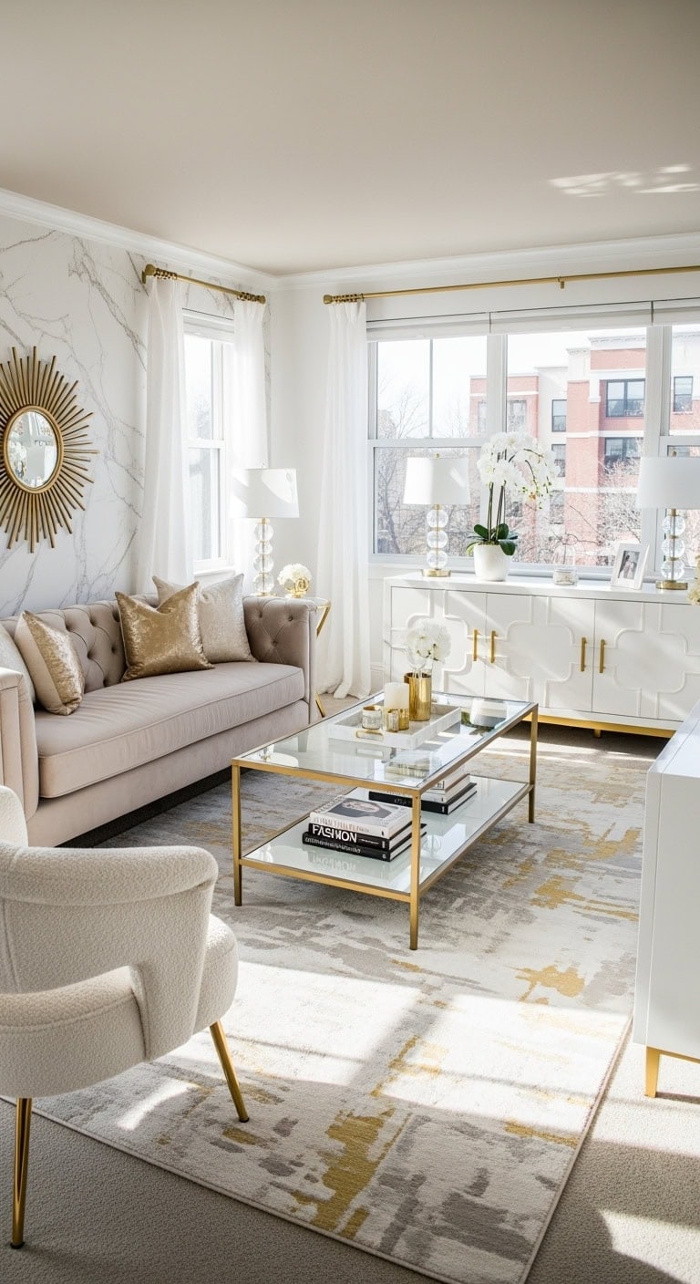 peel and stick marble glam