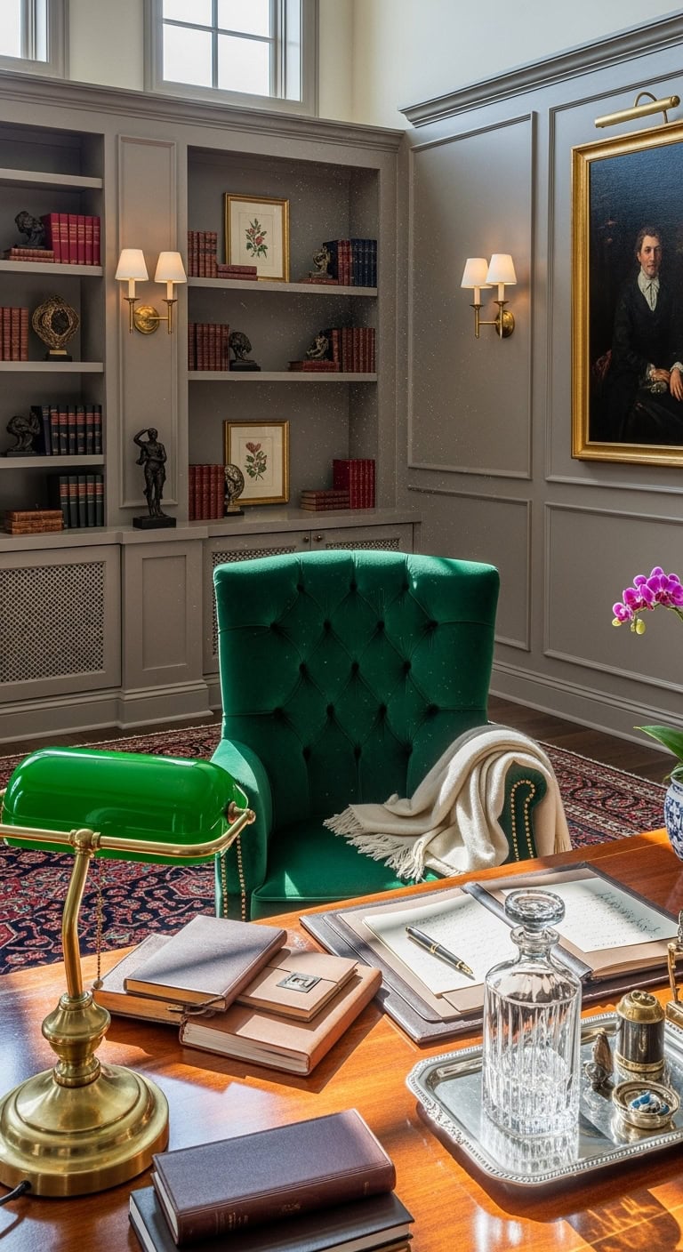 plush elegant regal executive workspace