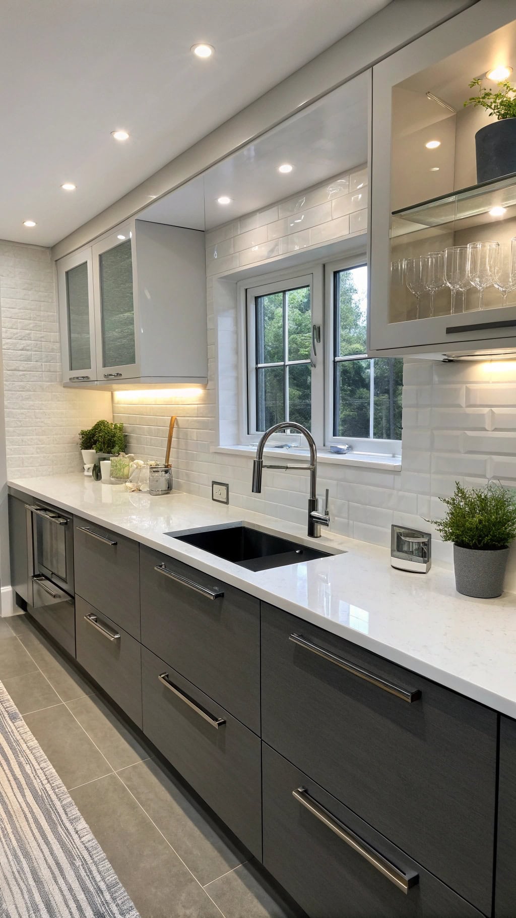 sleek high gloss kitchen design