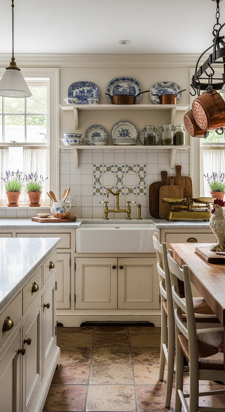 rustic romantic french kitchen
