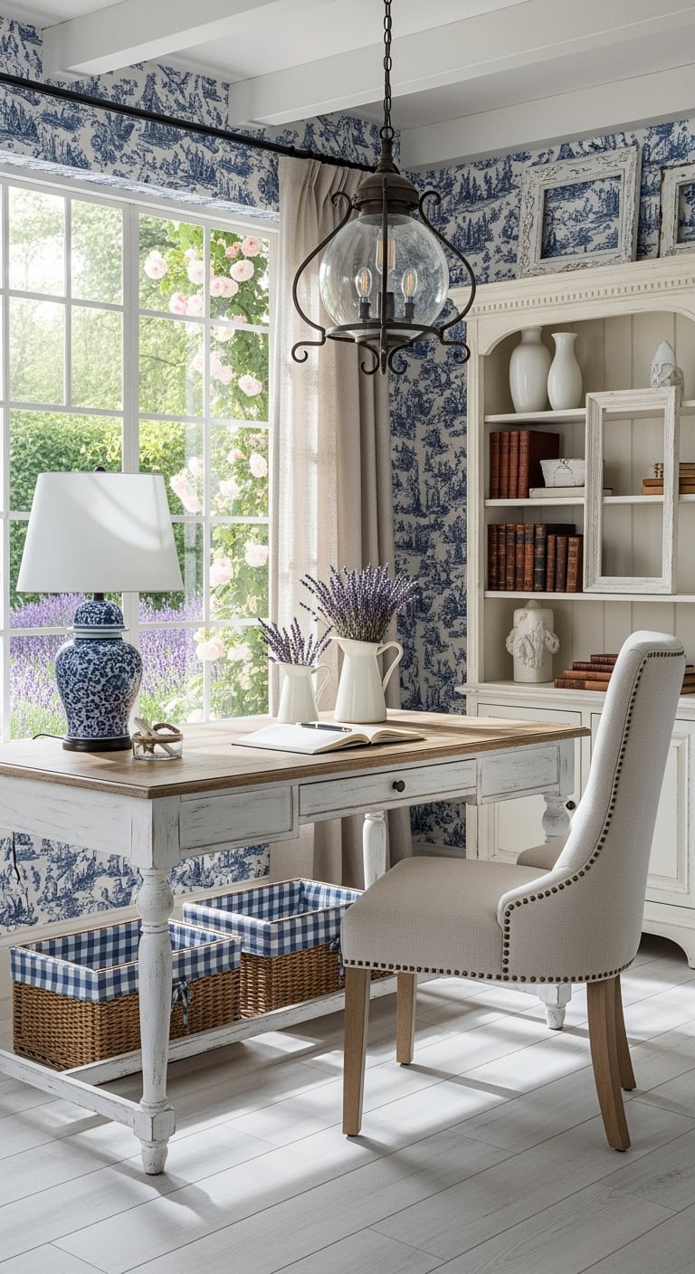 distressed white french country