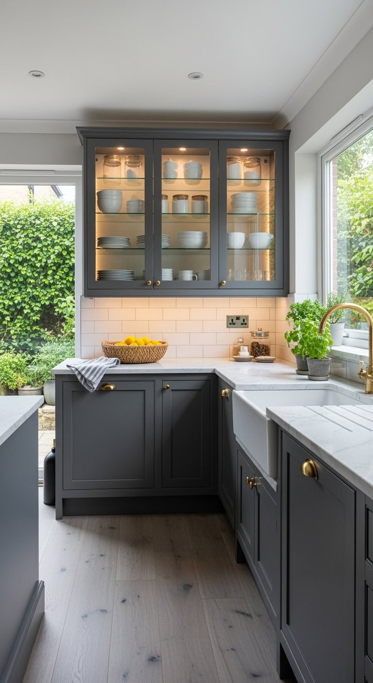 sheer glass cabinets airy elegance