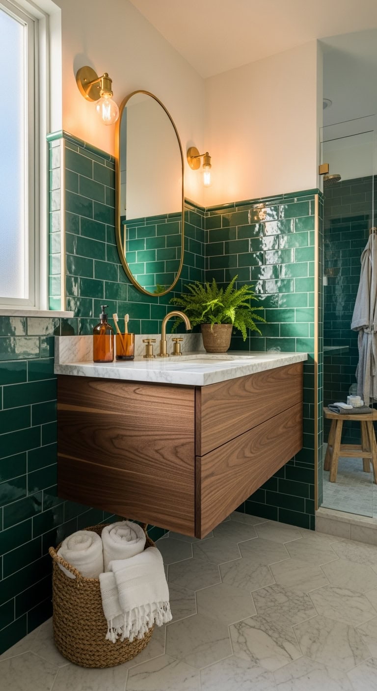 luxurious jewel toned vanity sanctuary