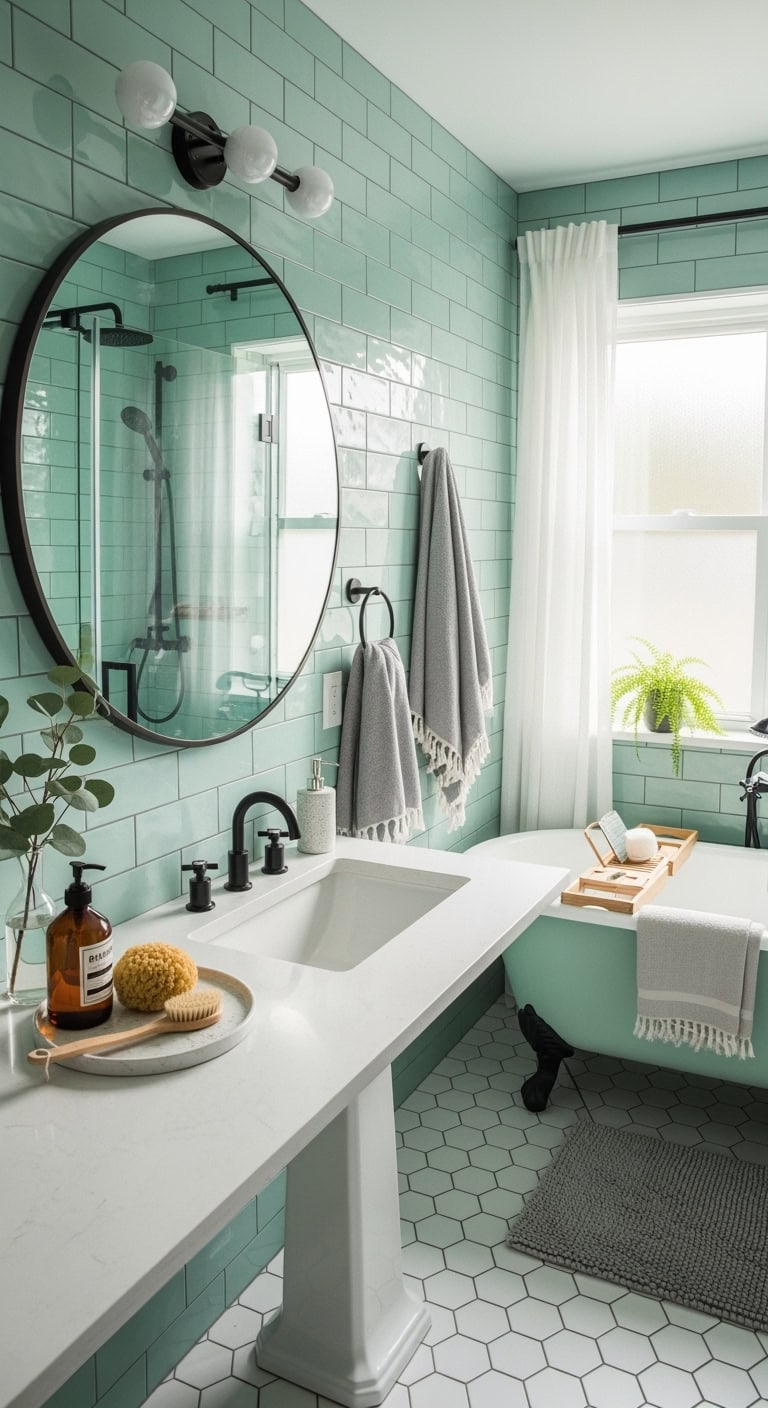 minty vintage charm with modern twist