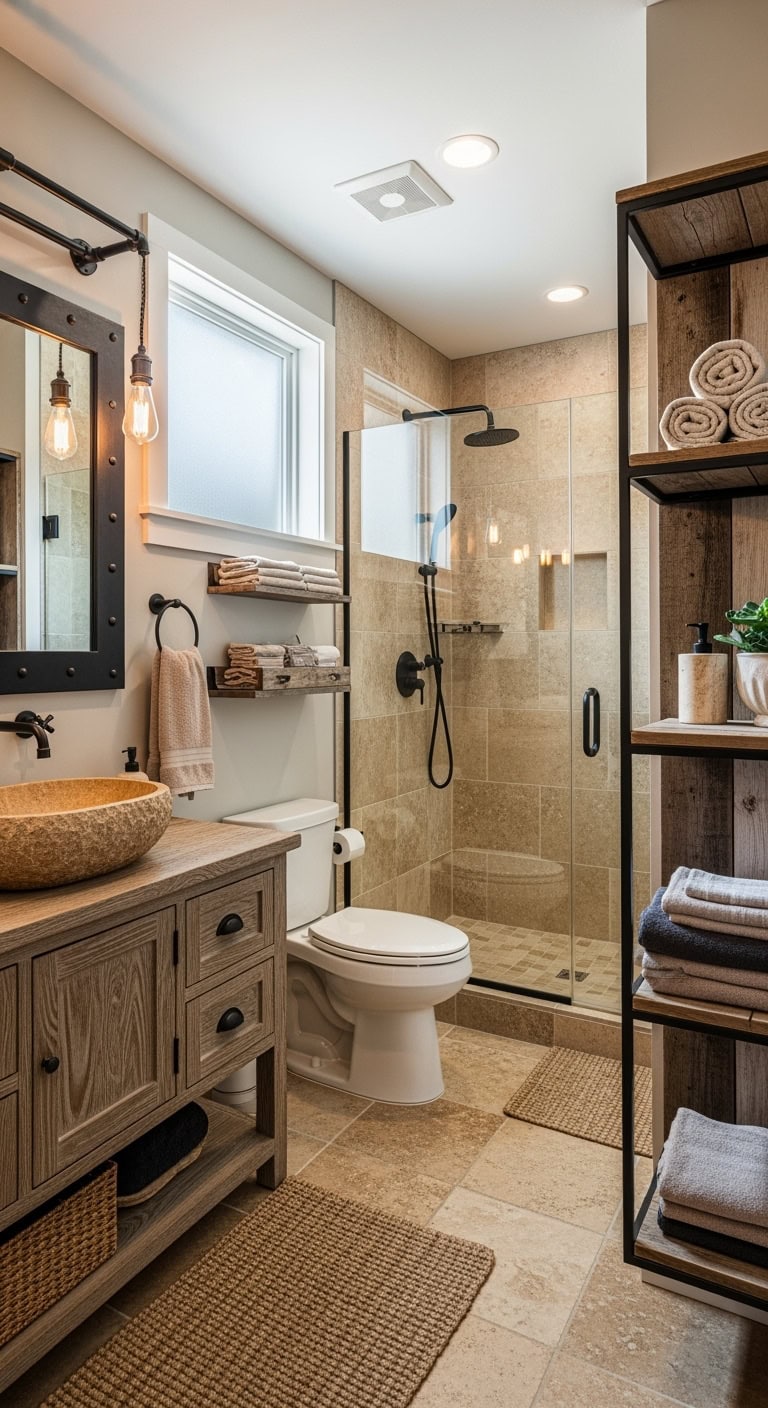 industrial rustic tan sanctuary