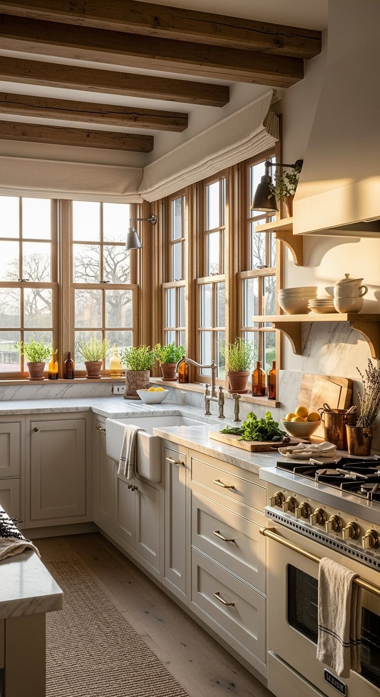 rustic yet refined farmhouse windows