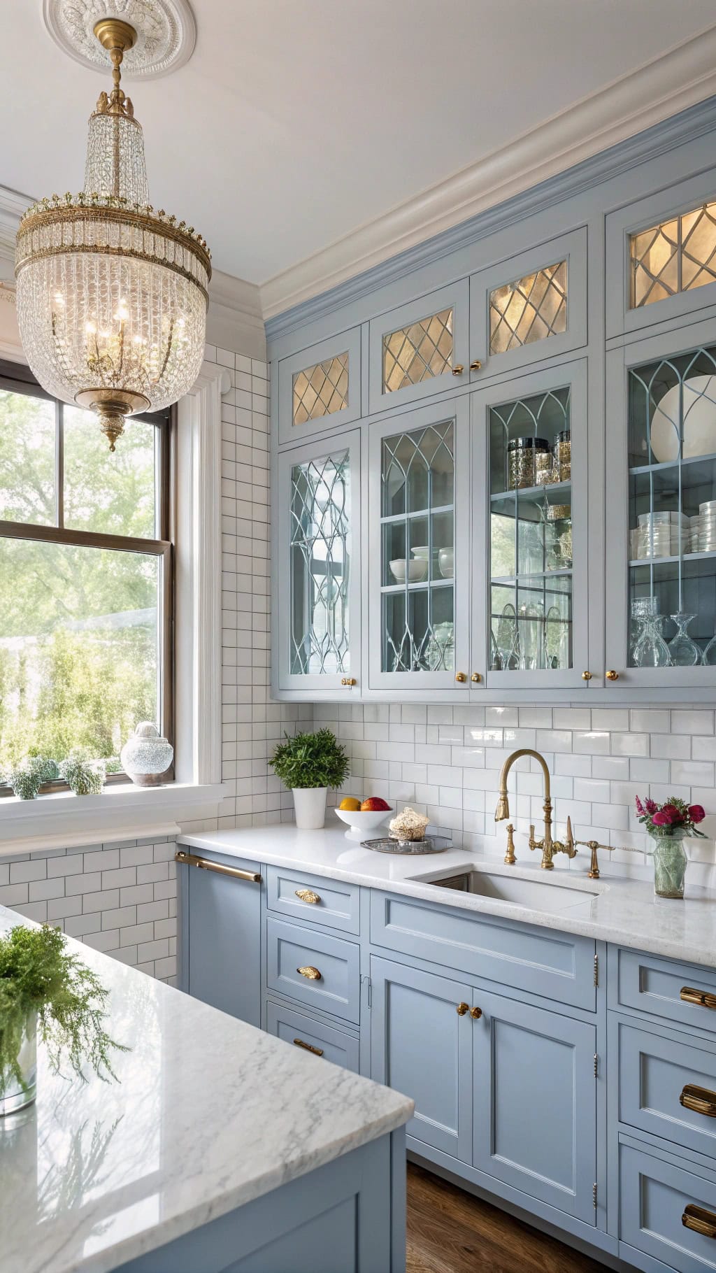 victorian periwinkle kitchen elegance