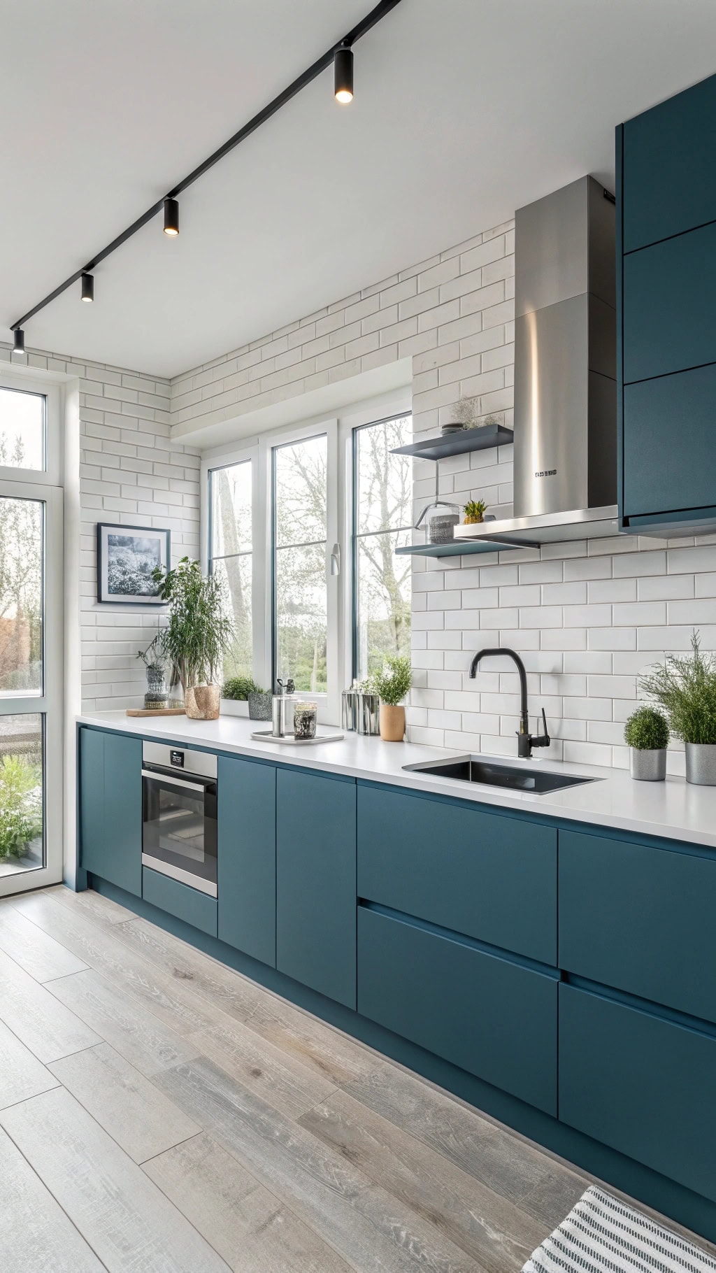 sleek handleless cabinet design