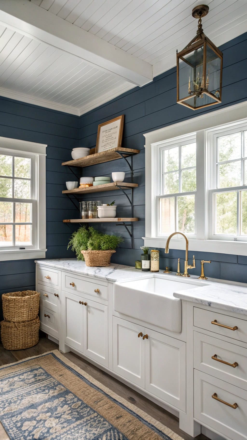 navy cottage kitchen charm