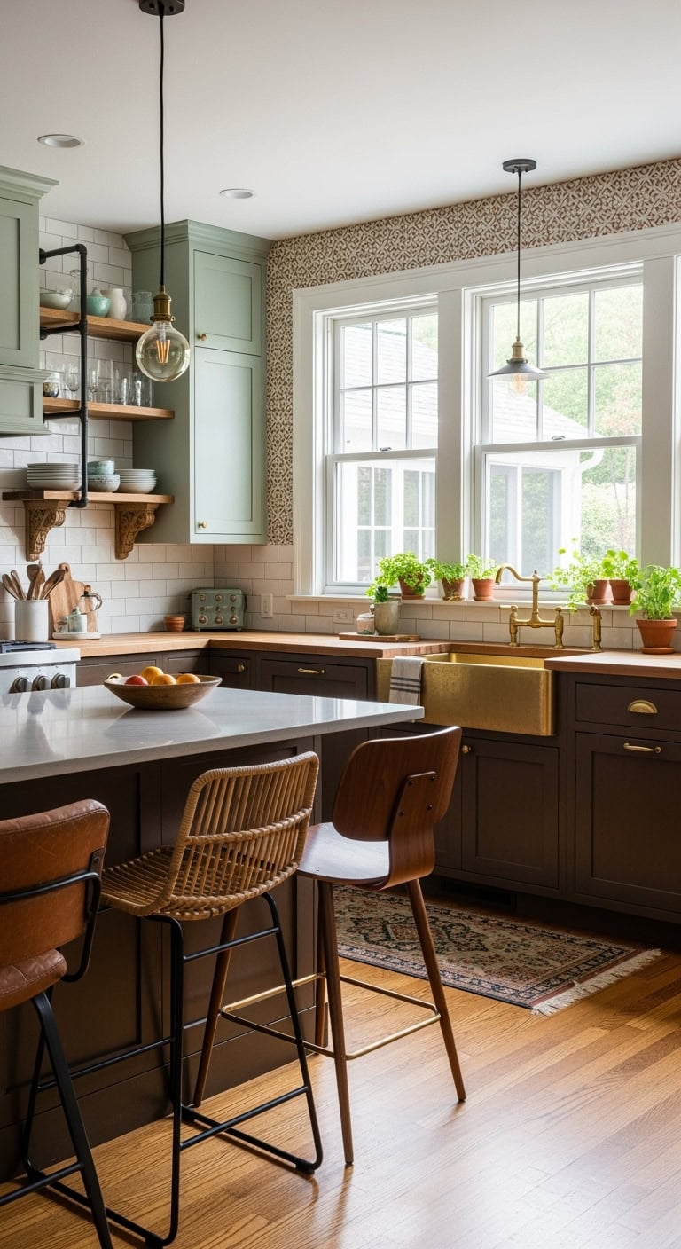 eclectic mocha kitchen design