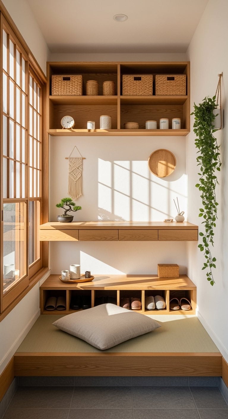 compact efficient minimalist multifunctional genkan office