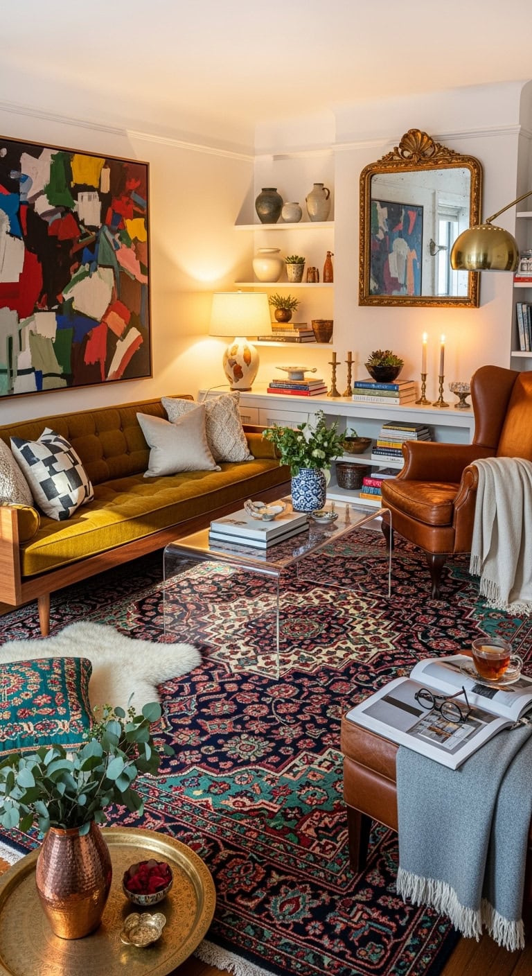 eclectic jewel toned persian centerpiece