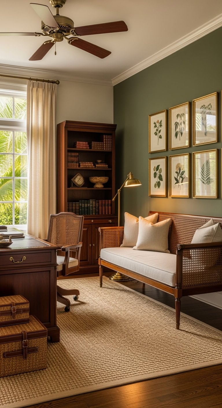 dark mahogany colonial study