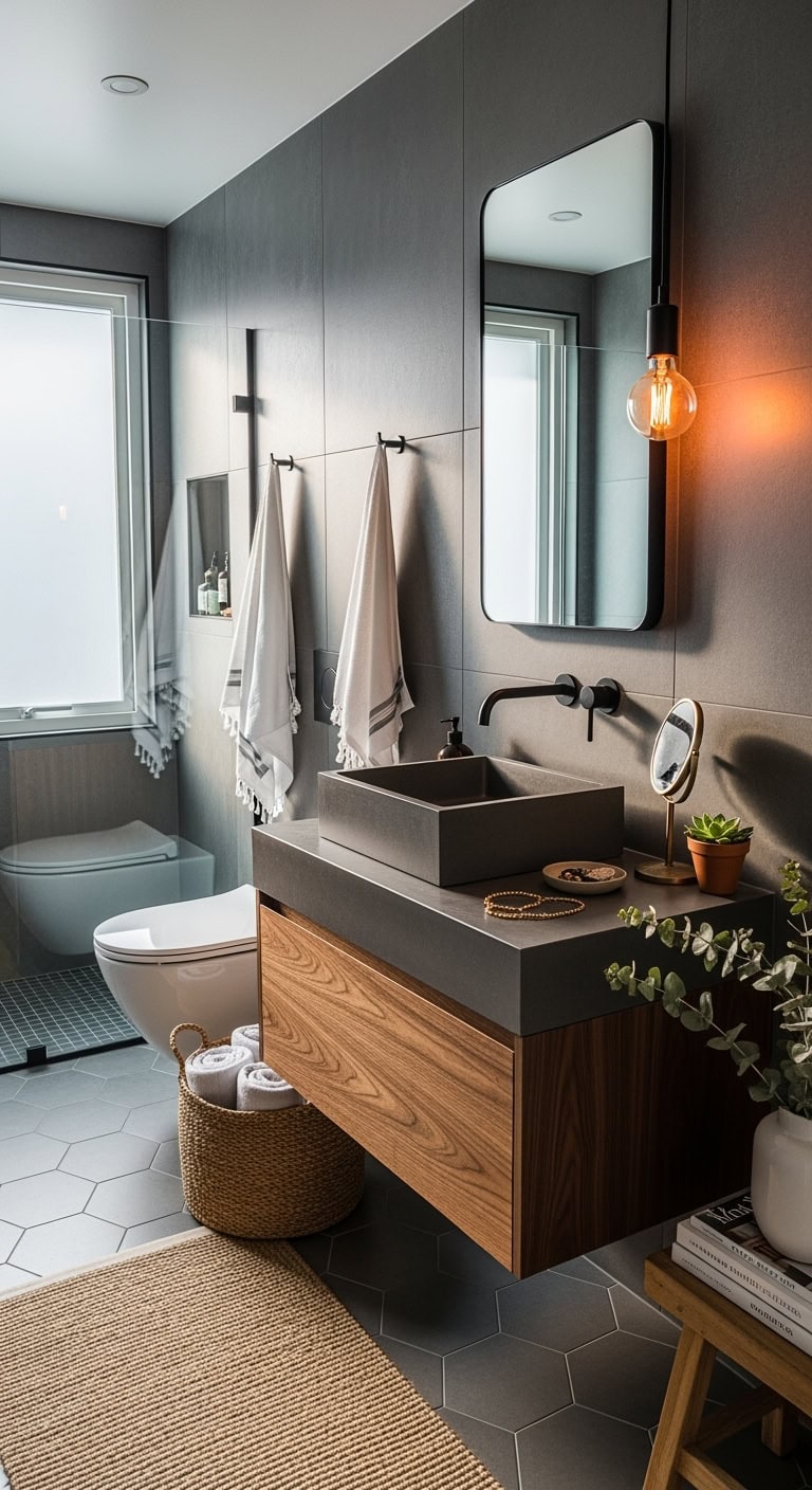 chic versatile concrete bathroom basins