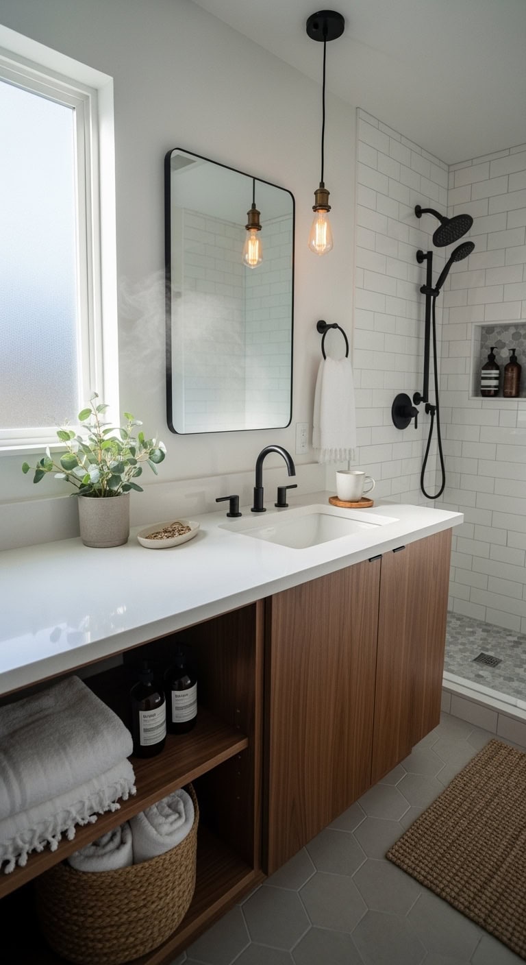 matte black bathroom fixture trend