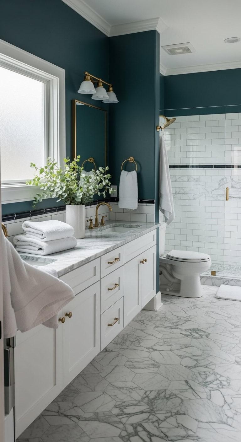 teal and marble sophistication