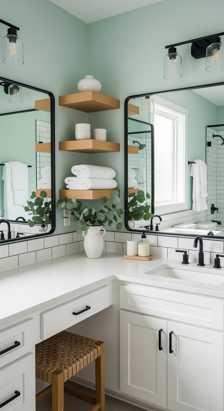 dreamy mint elegant black hardware