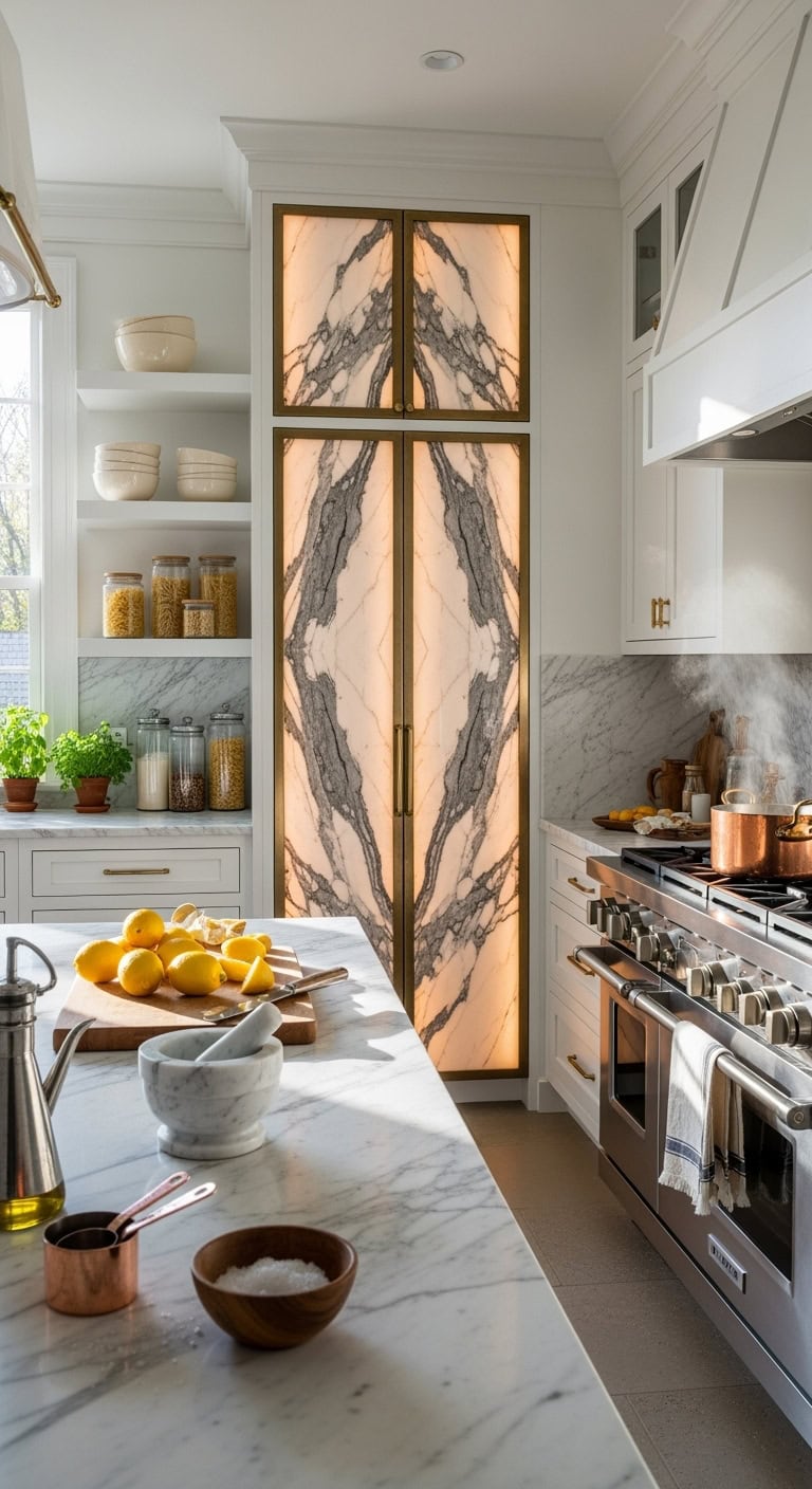 backlit translucent architectural statement