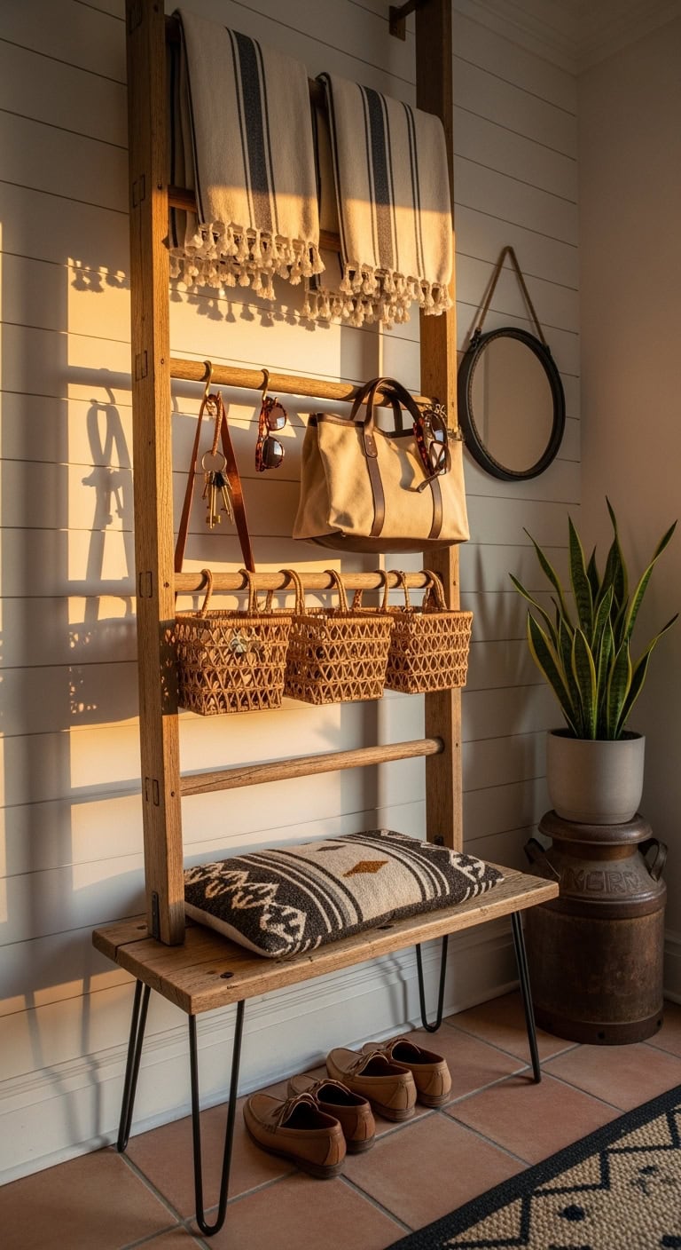 versatile functional stylish ladder storage