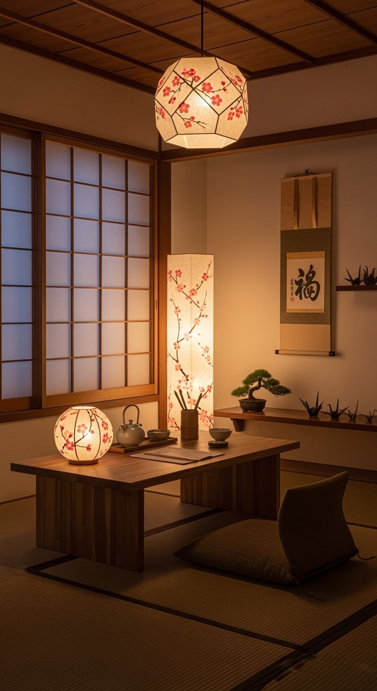 serene zen workspace lighting harmony