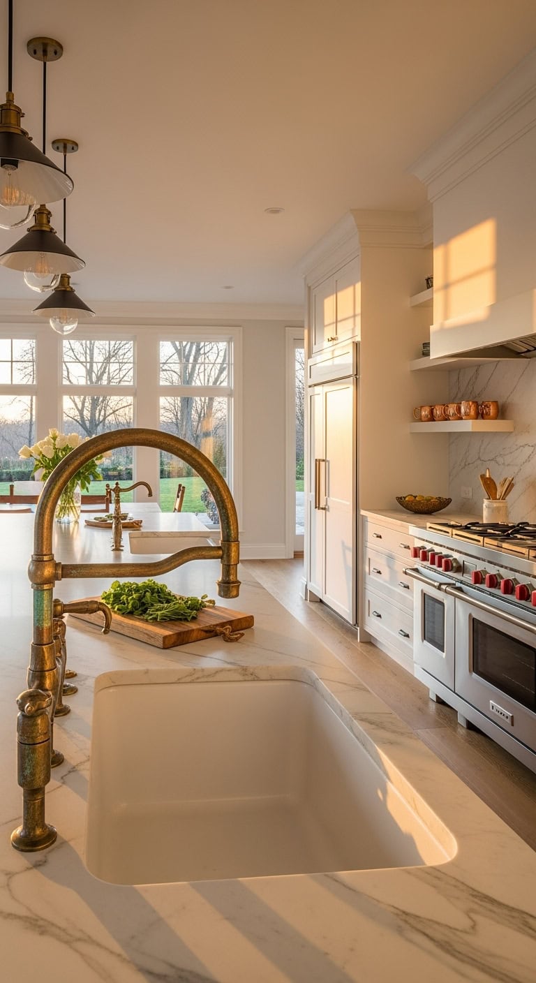 elegant brass faucet statement piece