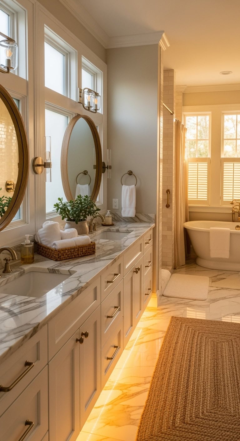 cozy luxury marble bathroom sanctuary
