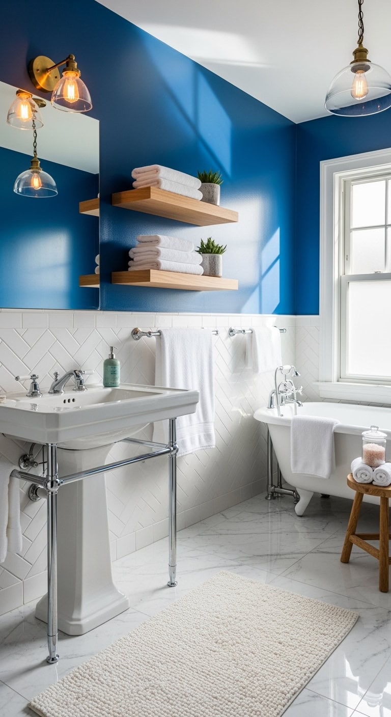 bold blue bathroom bliss