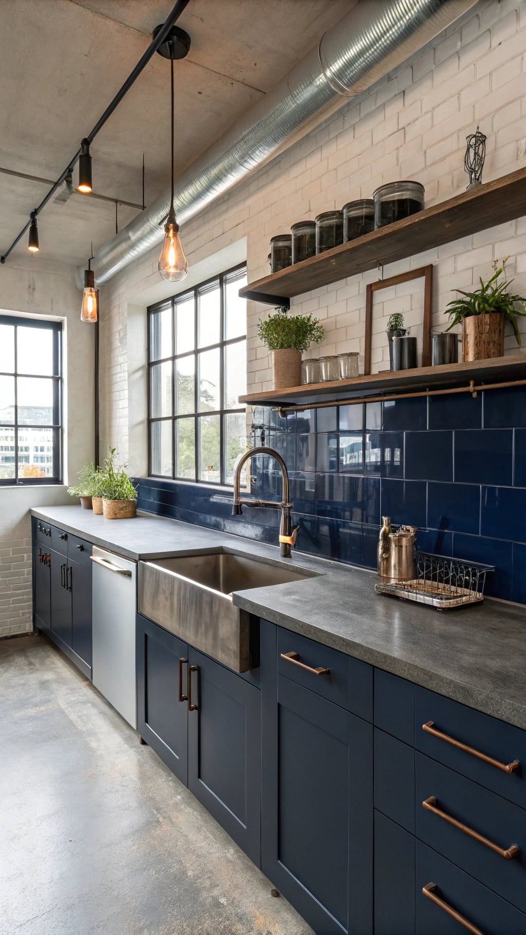 urban industrial kitchen design