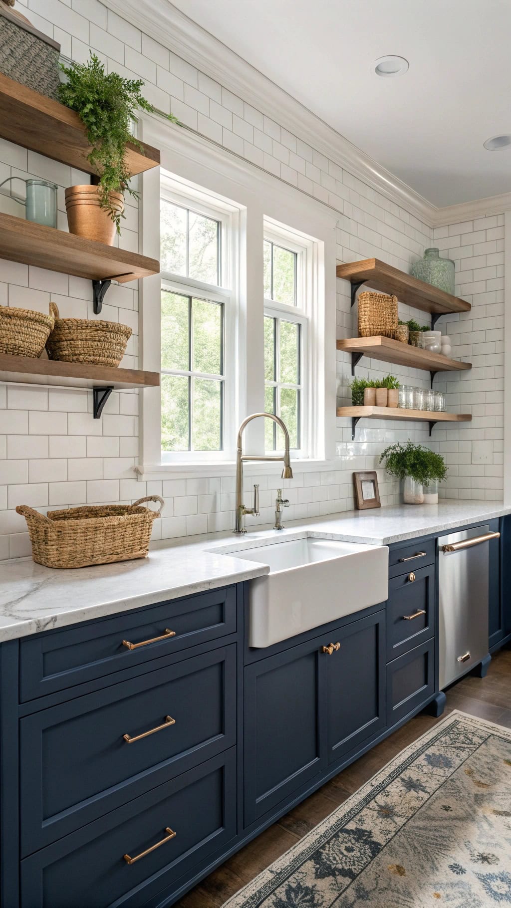 timeless navy shaker elegance