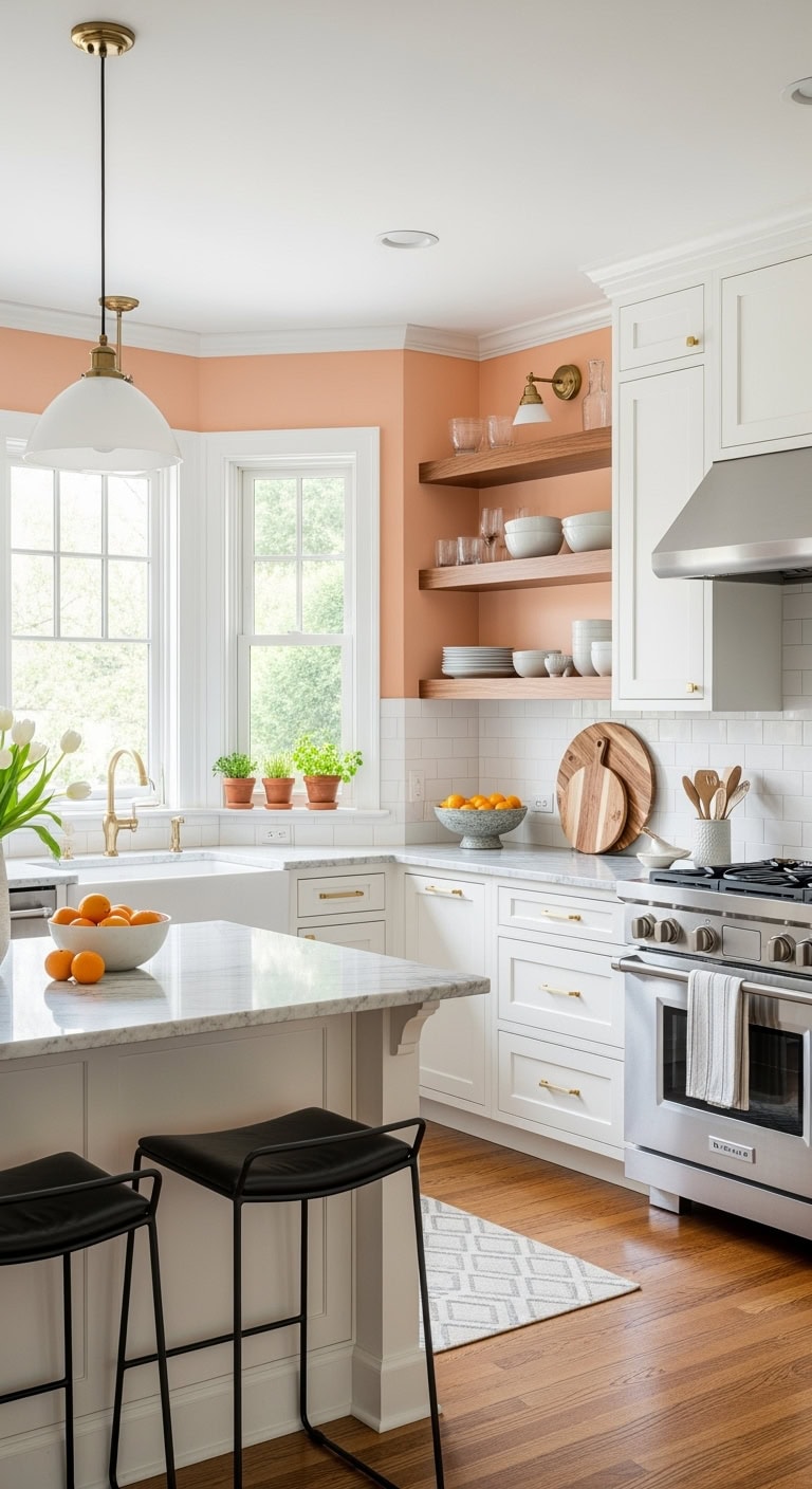 modern peach kitchen design