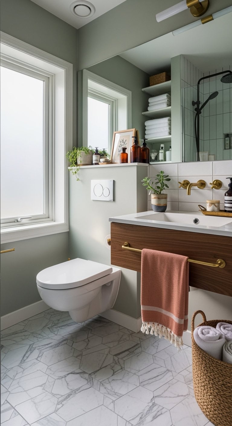 space saving floating bathroom ninjas