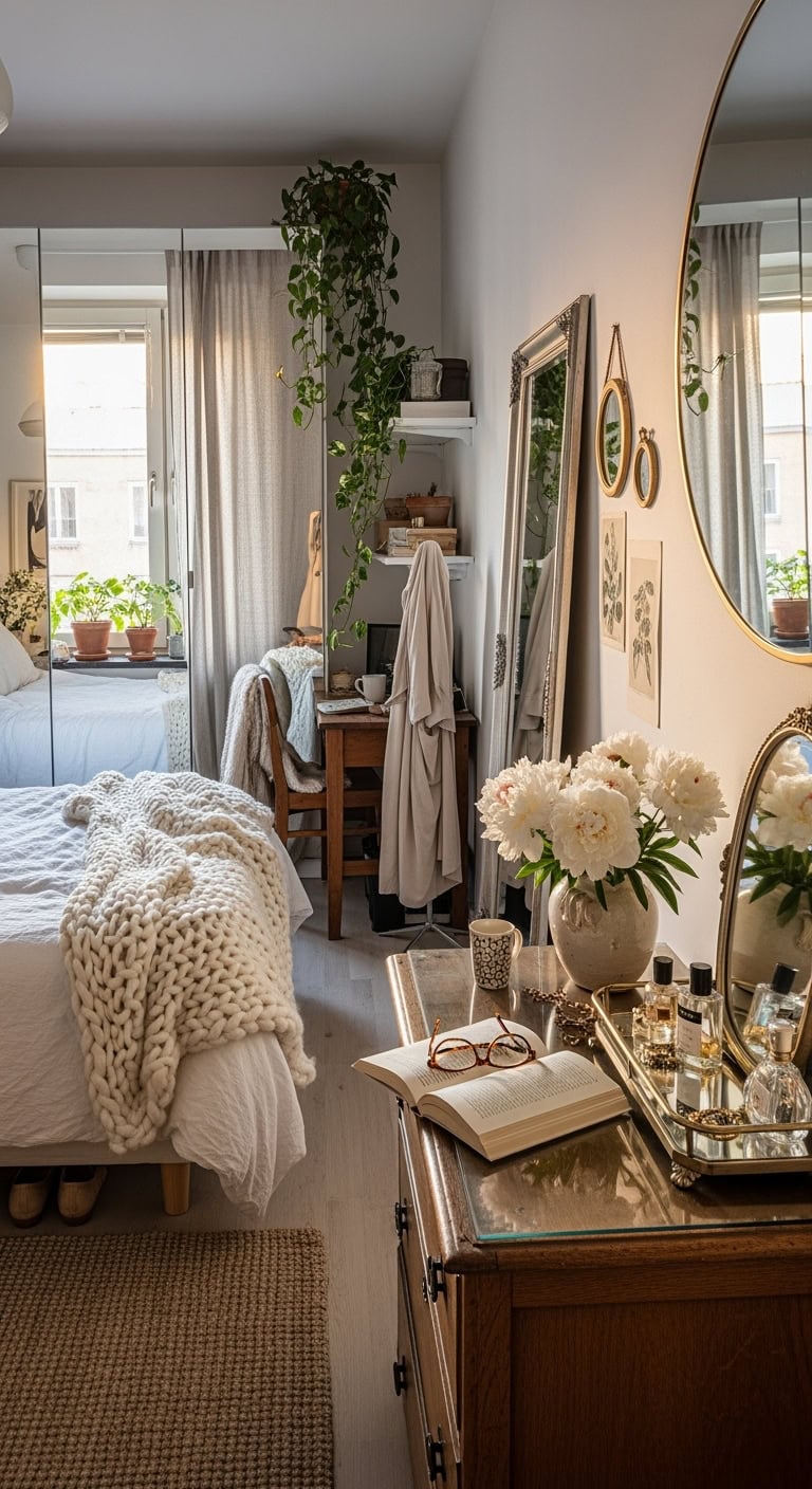 mirrors expand visual space economically