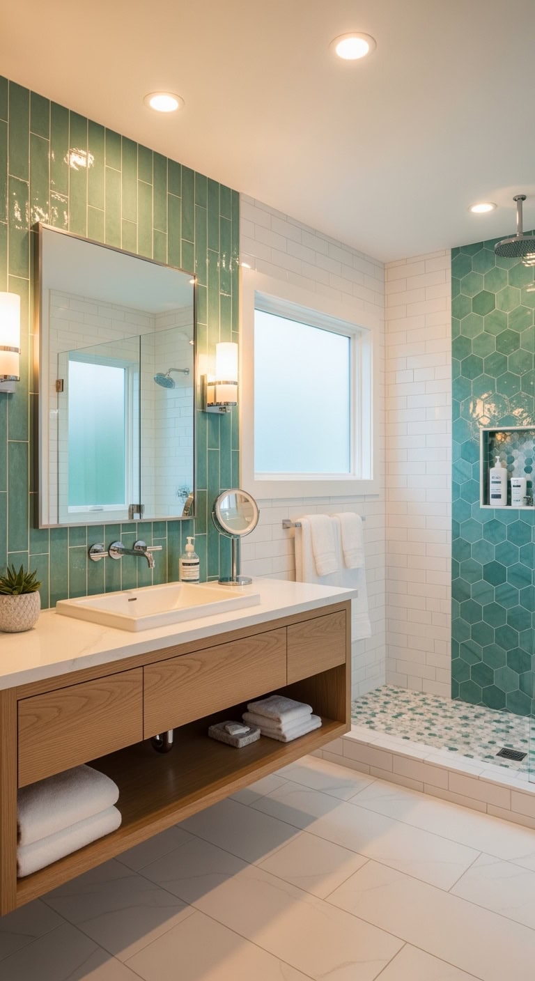 soothing serene sophisticated seafoam accents