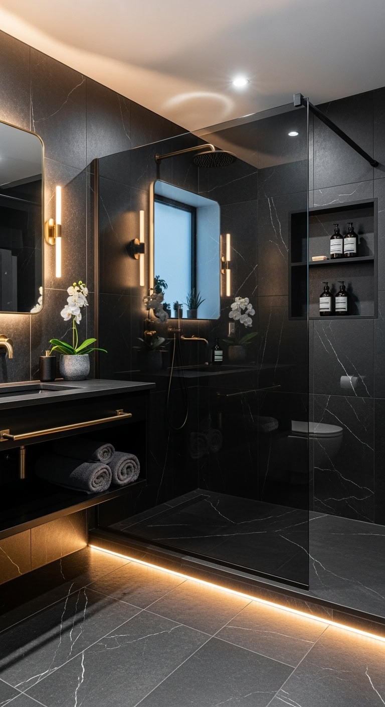 midnight hued chic spa sanctuary