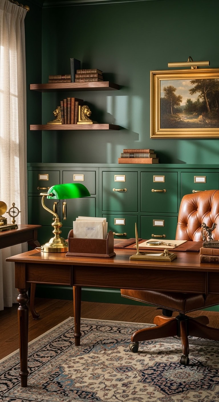 scholarly sophisticated brass accents inspire