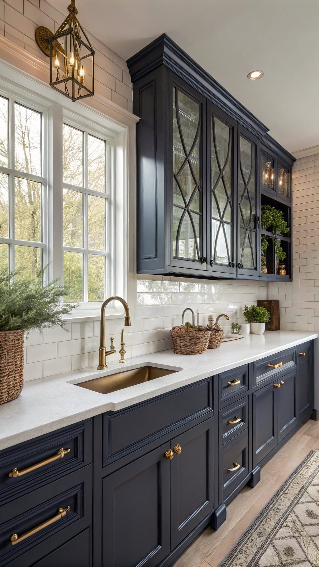 ch teau chic navy cabinets
