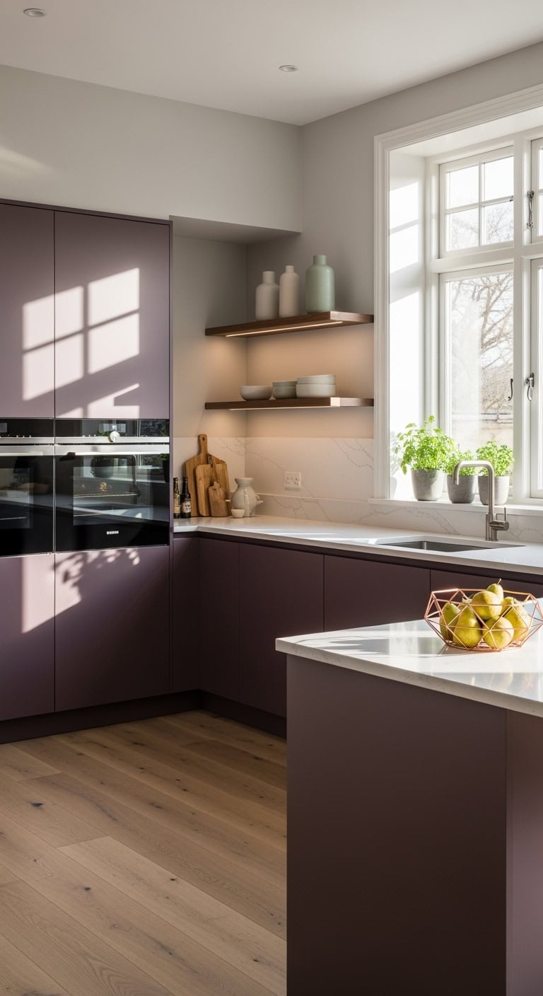 minimalist plum kitchen design