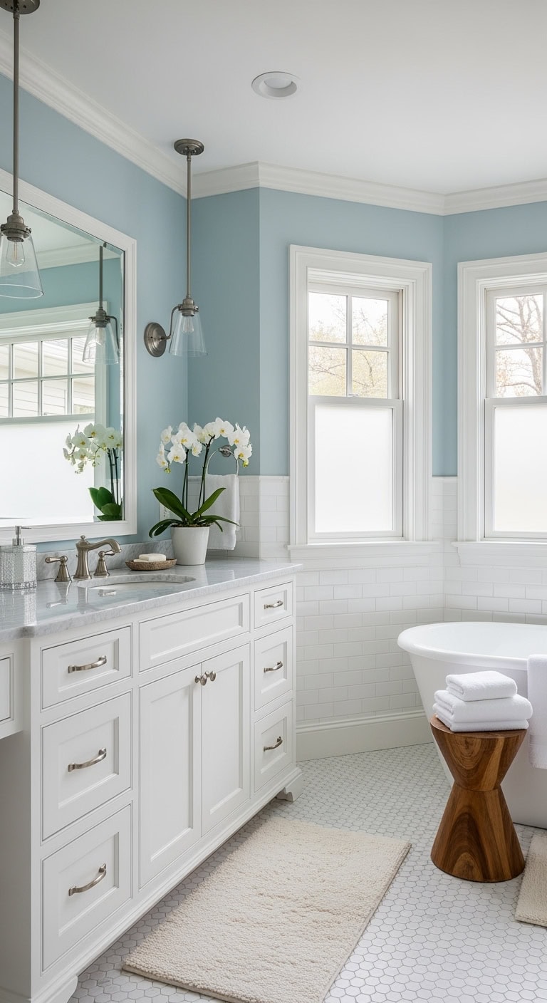 dreamy soothing powder blue sanctuary