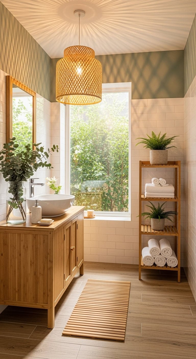 bamboo bathroom spa makeover