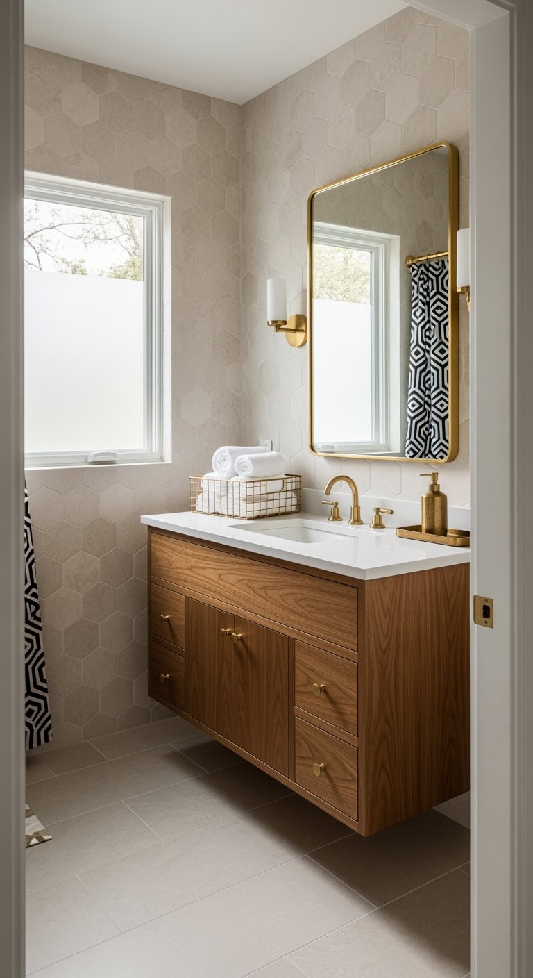 art deco beige brass glamour