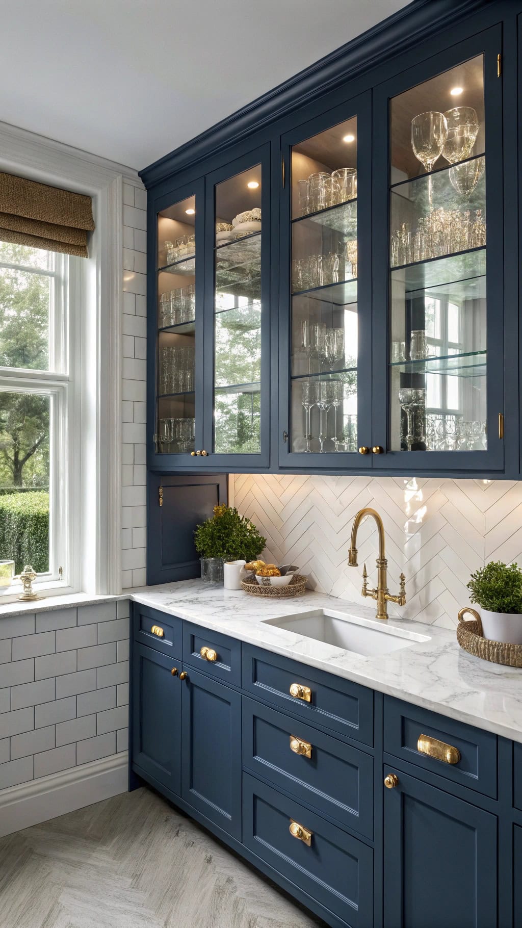 stylish glass front cabinet displays