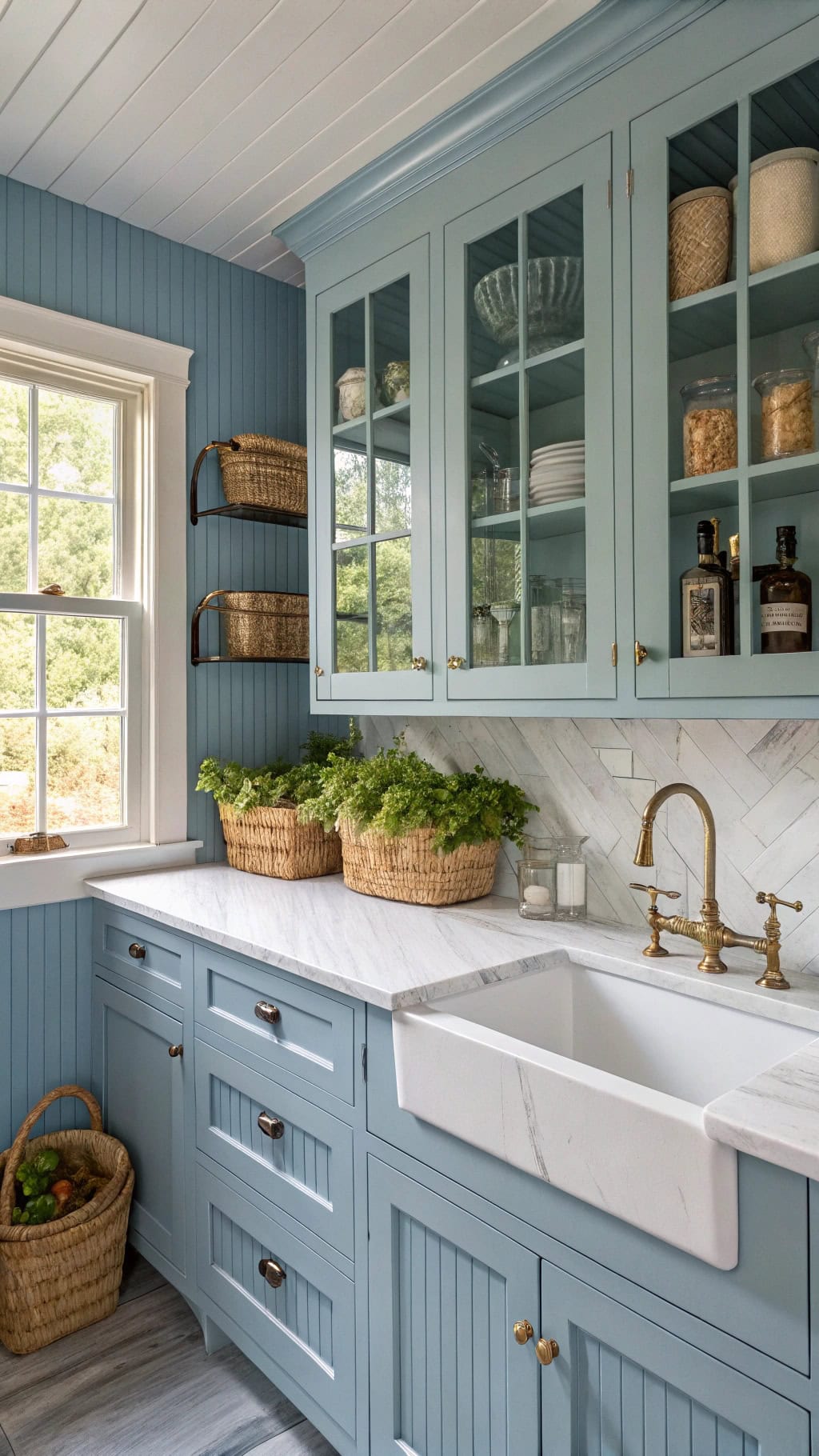 cottage charm with cerulean beadboard