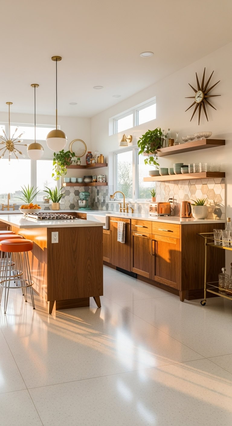 midcentury modern kitchen elegance
