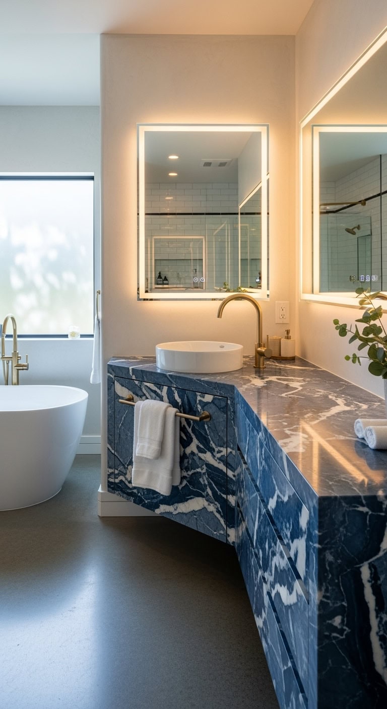 architectural jewelry for bathroom opulence